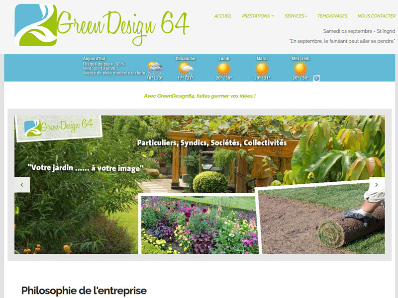 Image Site Greendesign64 Paysagiste